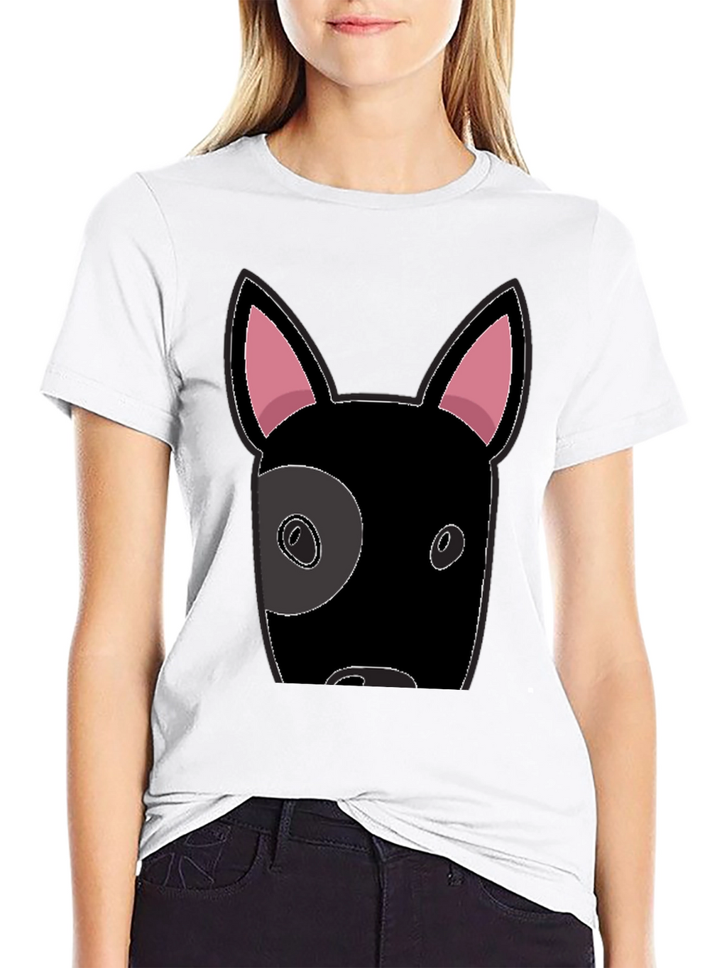 Cool Dog Graphic Tee - Black Cotton T-Shirt