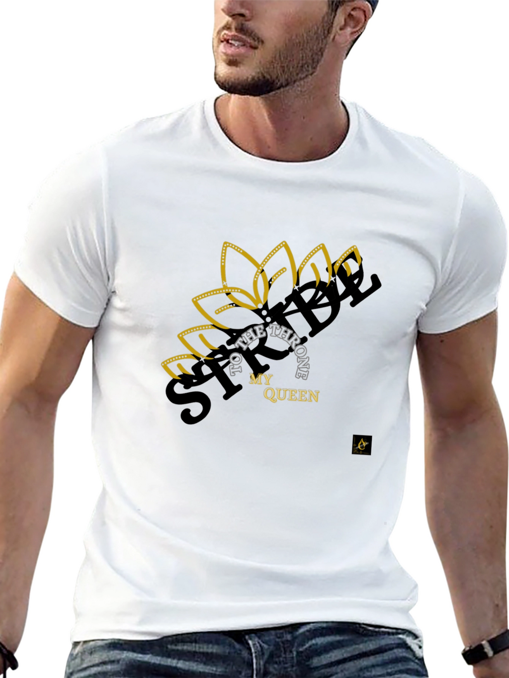 Stylish Black T-Shirt My Queen Design
