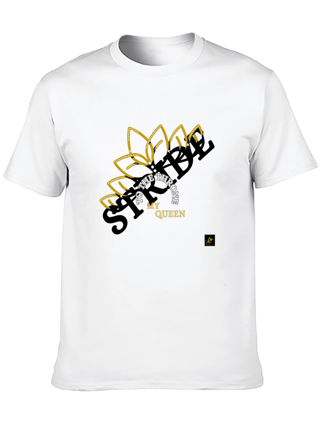 Stylish Black T-Shirt My Queen Design