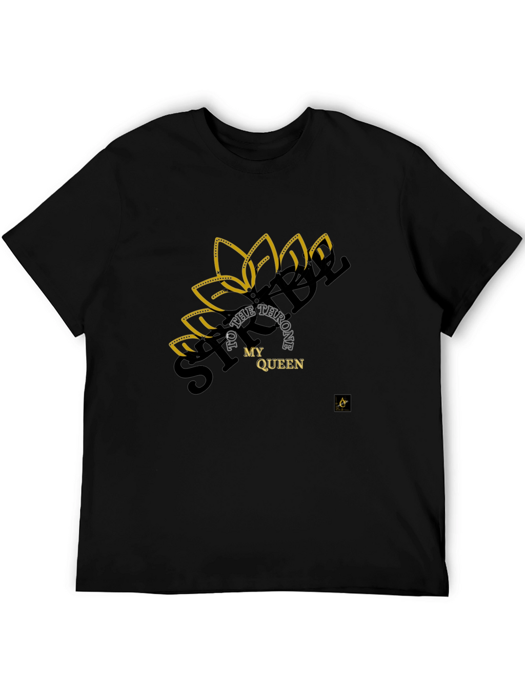 Stylish Black T-Shirt My Queen Design