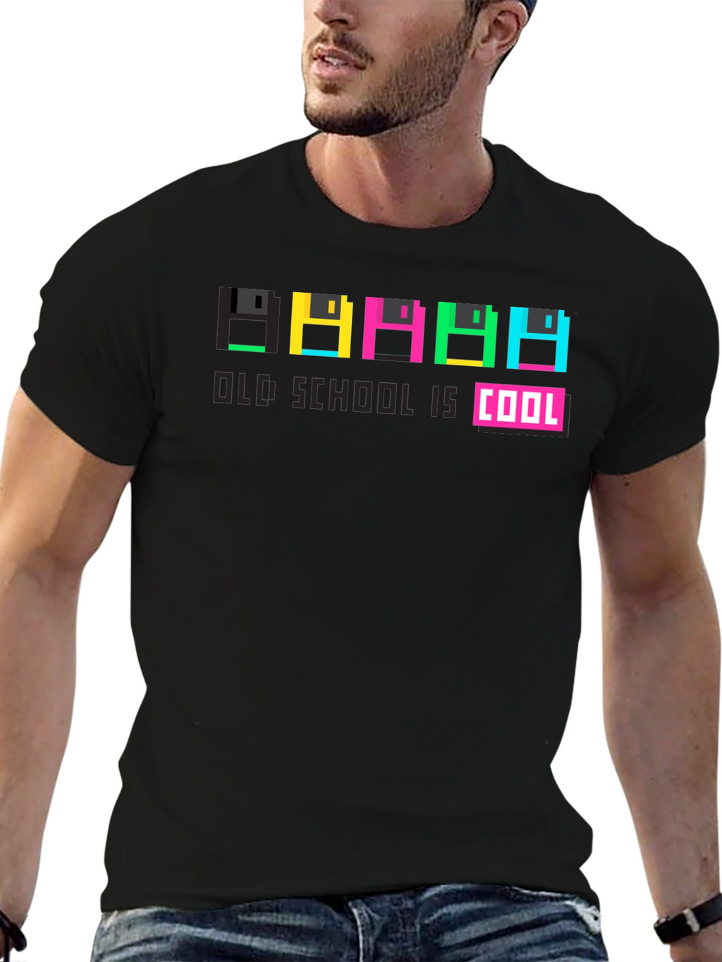 Old School Is Cool Retro Floppy Disk T-Shirt
