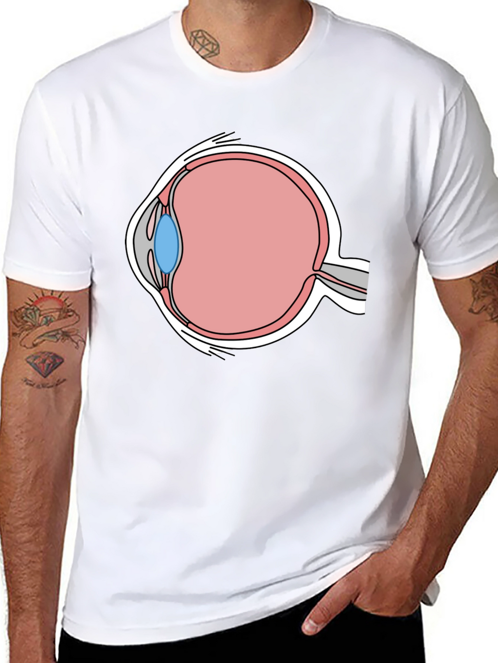 Eye Anatomy Graphic T-Shirt - Medical Humor Tee
