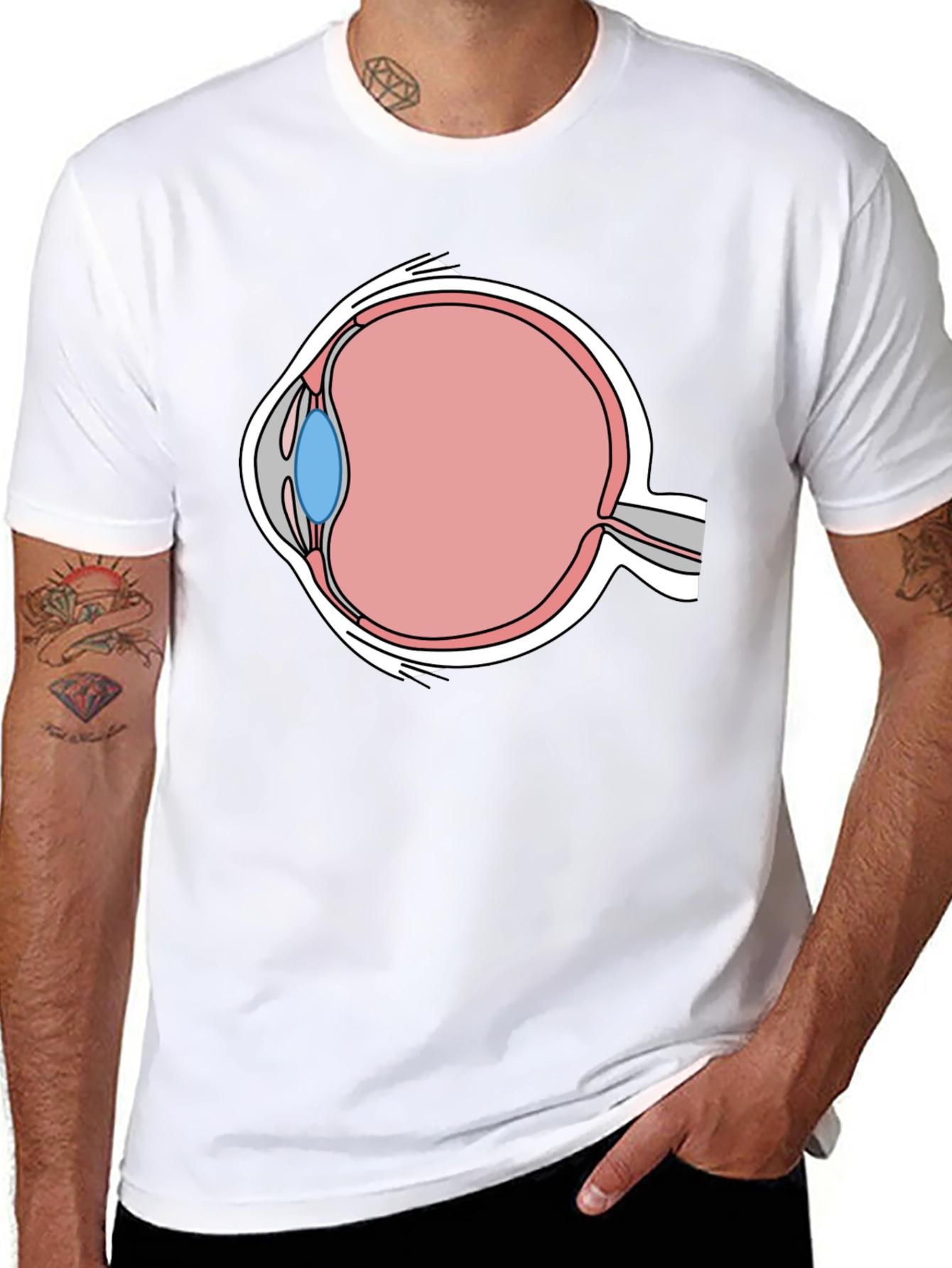 Eye Anatomy Graphic T-Shirt - Medical Humor Tee