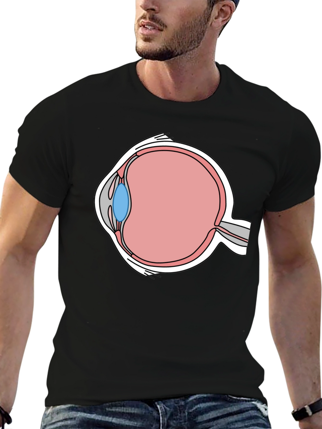 Eye Anatomy Graphic T-Shirt - Medical Humor Tee