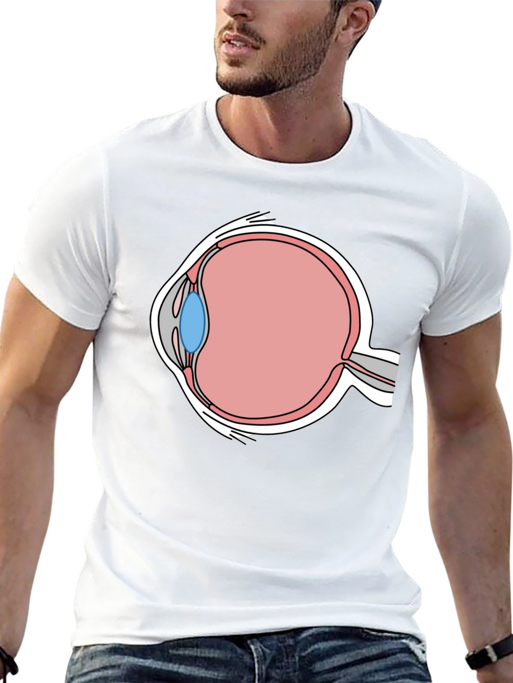 Eye Anatomy Graphic T-Shirt - Medical Humor Tee