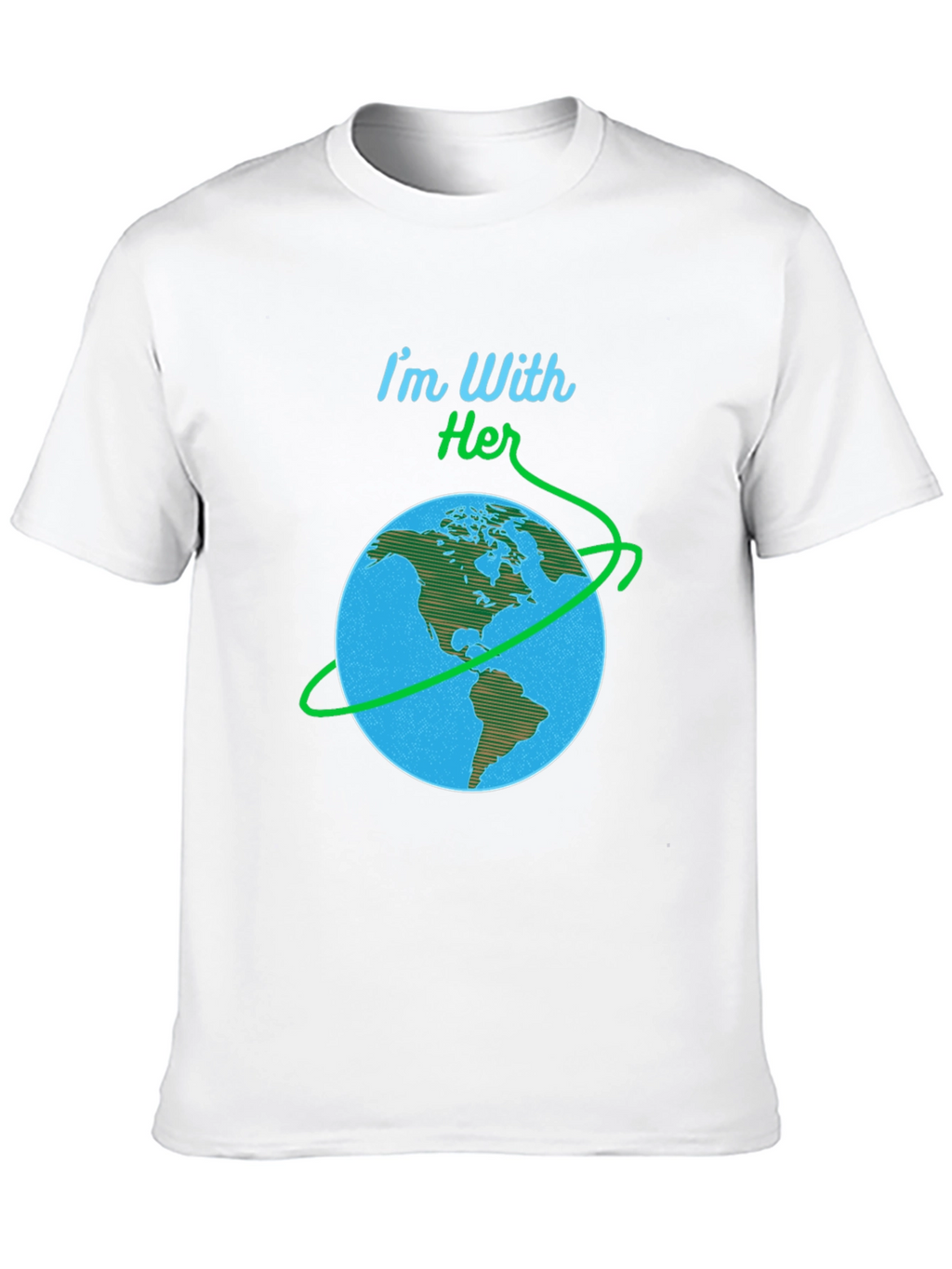 Im With Her Earth Graphic Black T-Shirt