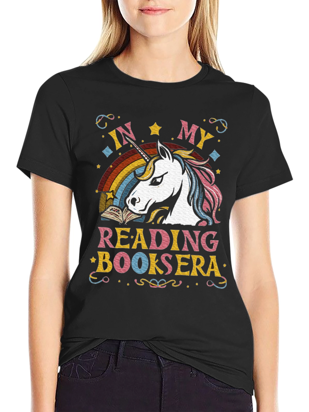 Unicorn Reading Book T-Shirt