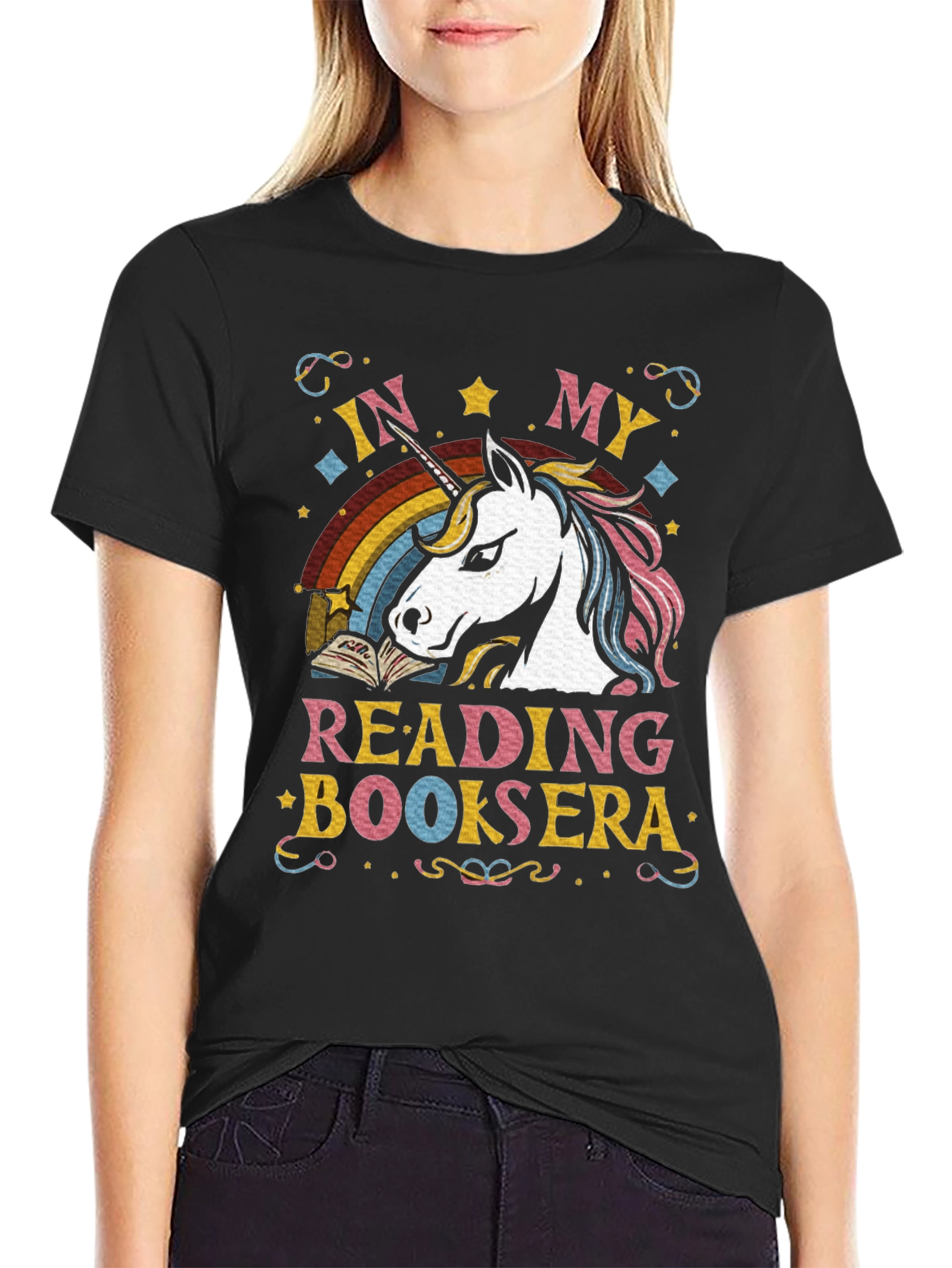 Unicorn Reading Book T-Shirt