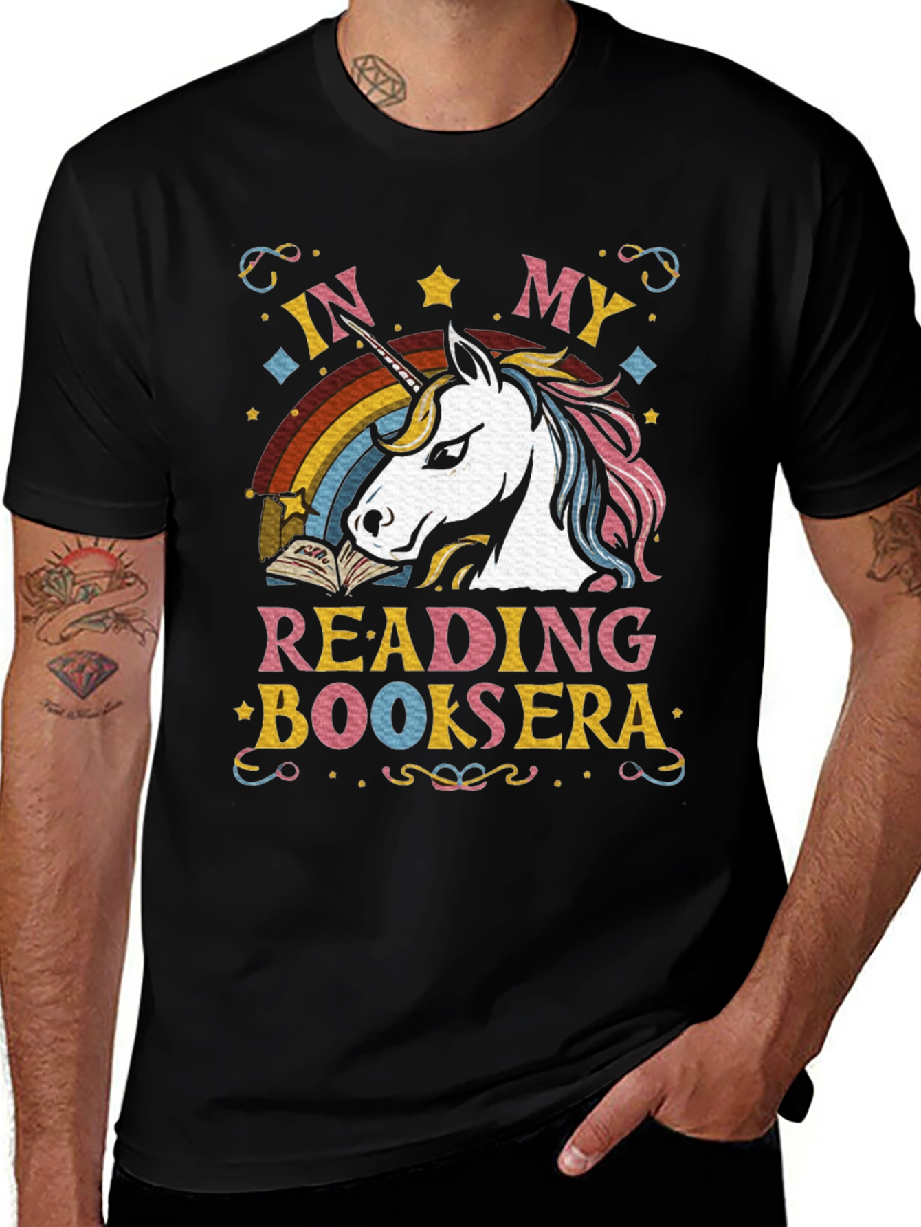 Unicorn Reading Book T-Shirt
