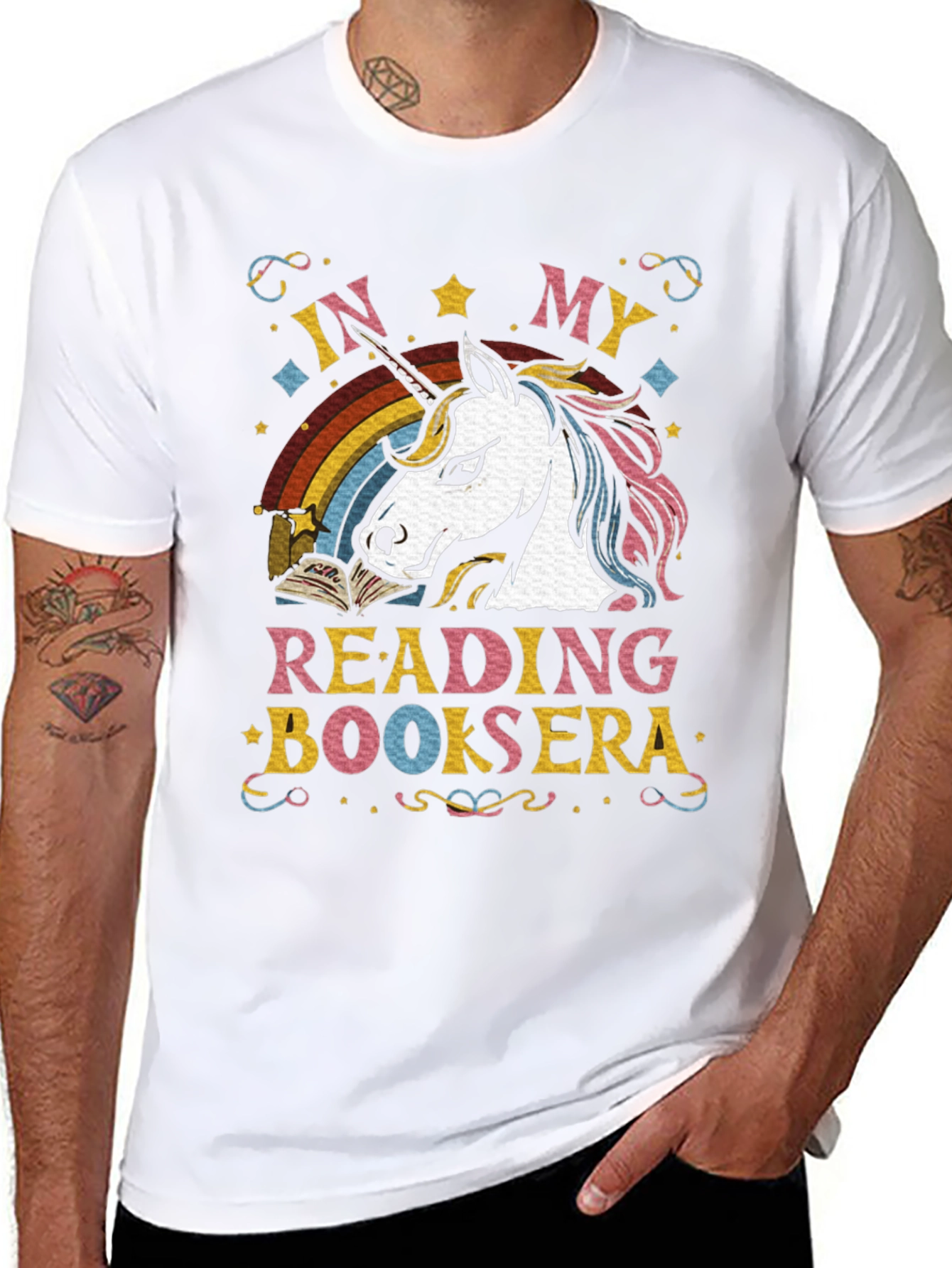 Unicorn Reading Book T-Shirt