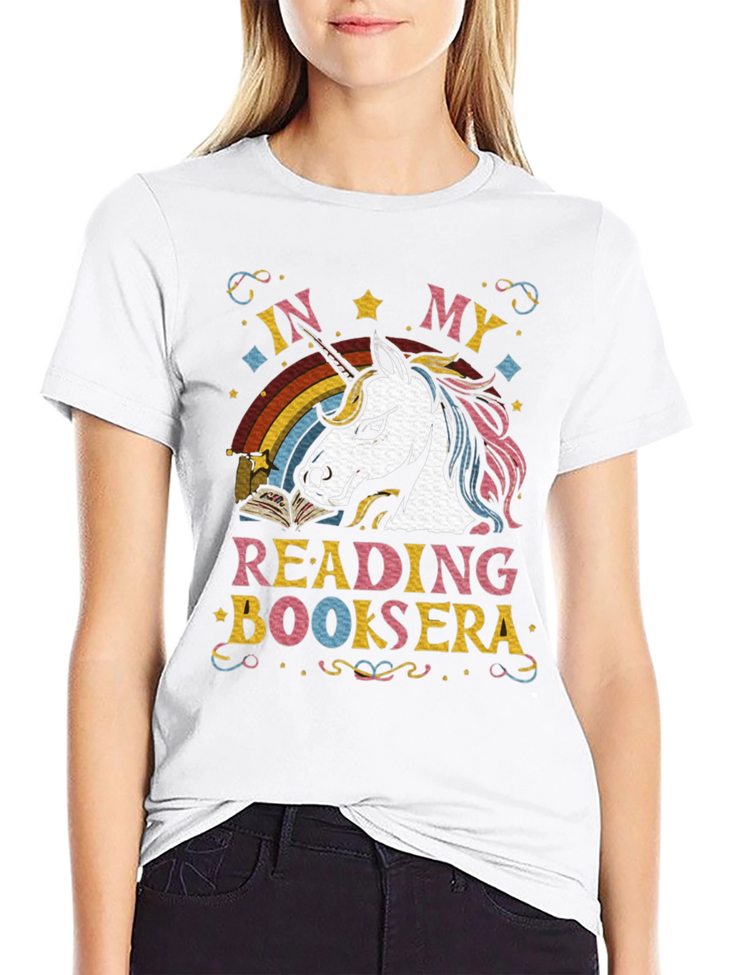 Unicorn Reading Book T-Shirt