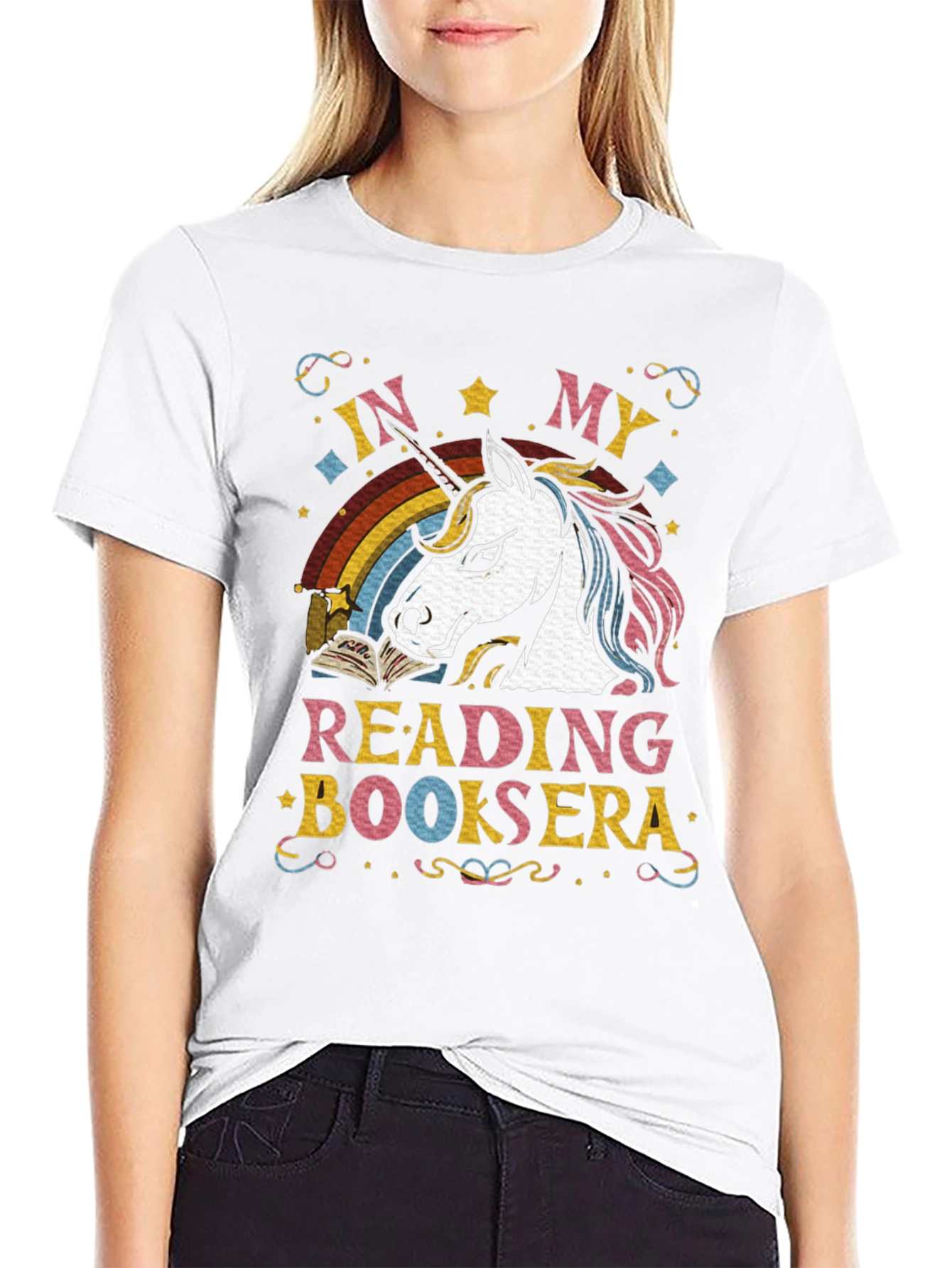 Unicorn Reading Book T-Shirt
