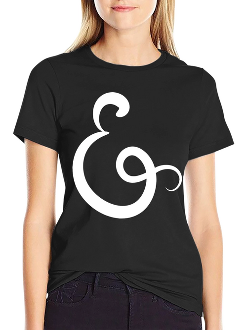 Ampersand Graphic Tee - Stylish Black Cotton T-Shirt