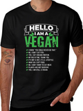 Vegan Statement T-Shirt - Hello I Am A Vegan