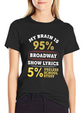 Broadway Lyrics T-Shirt - Humorous Musical Theater Tee