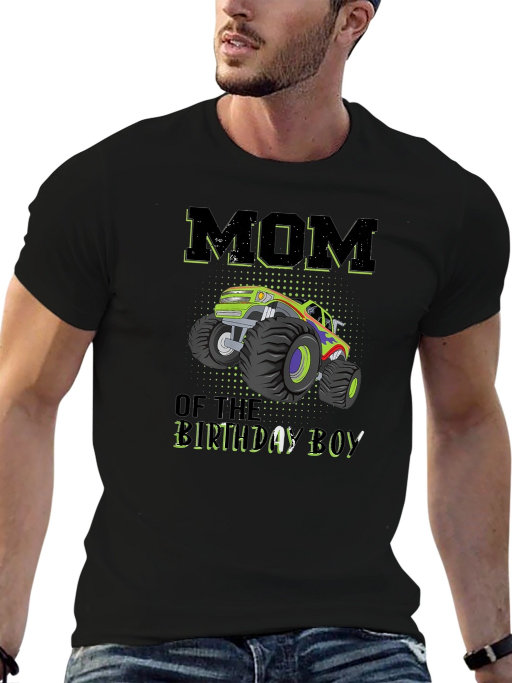 Mom of the Birthday Boy Monster Truck T-Shirt