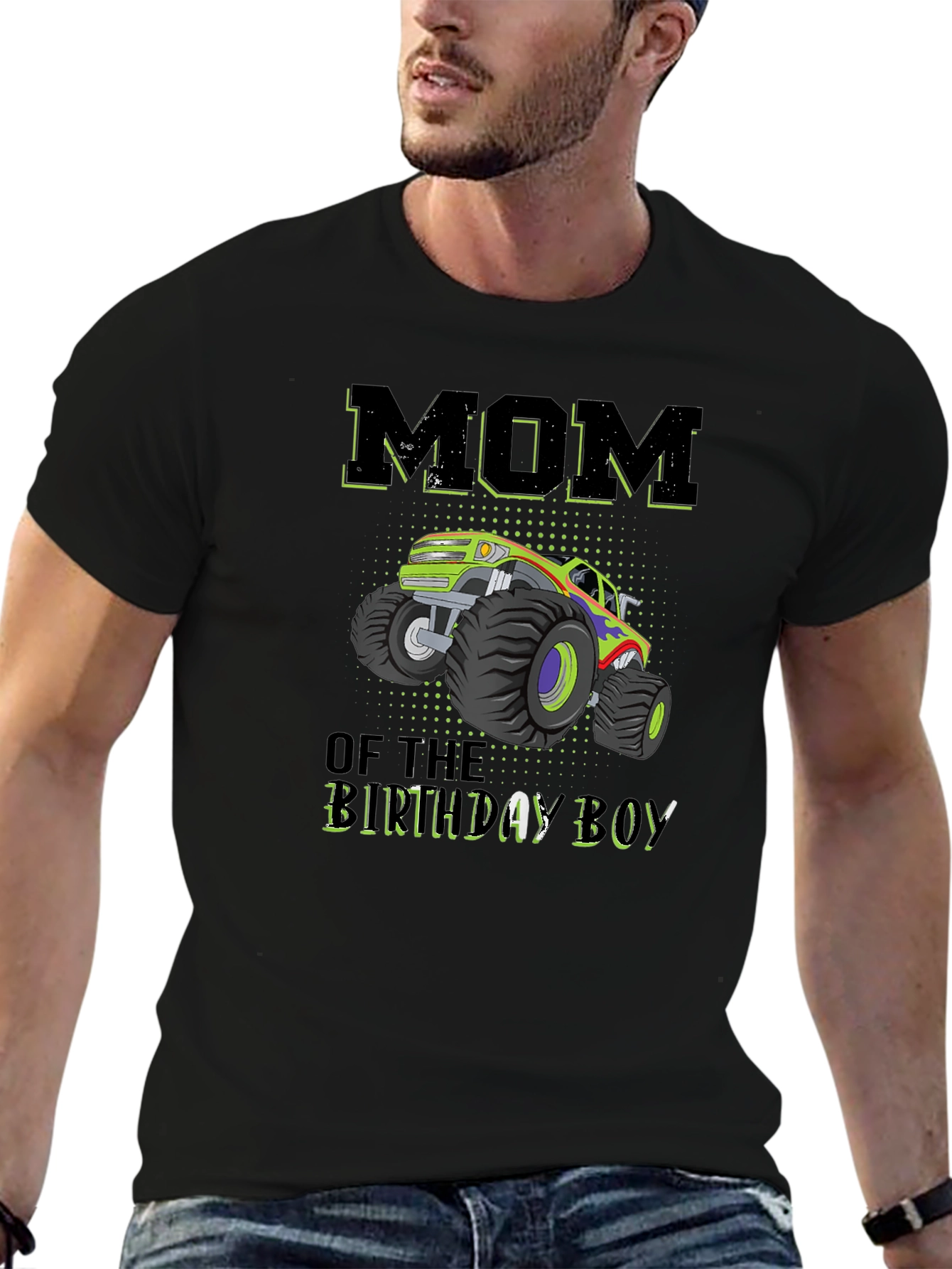 Mom of the Birthday Boy Monster Truck T-Shirt