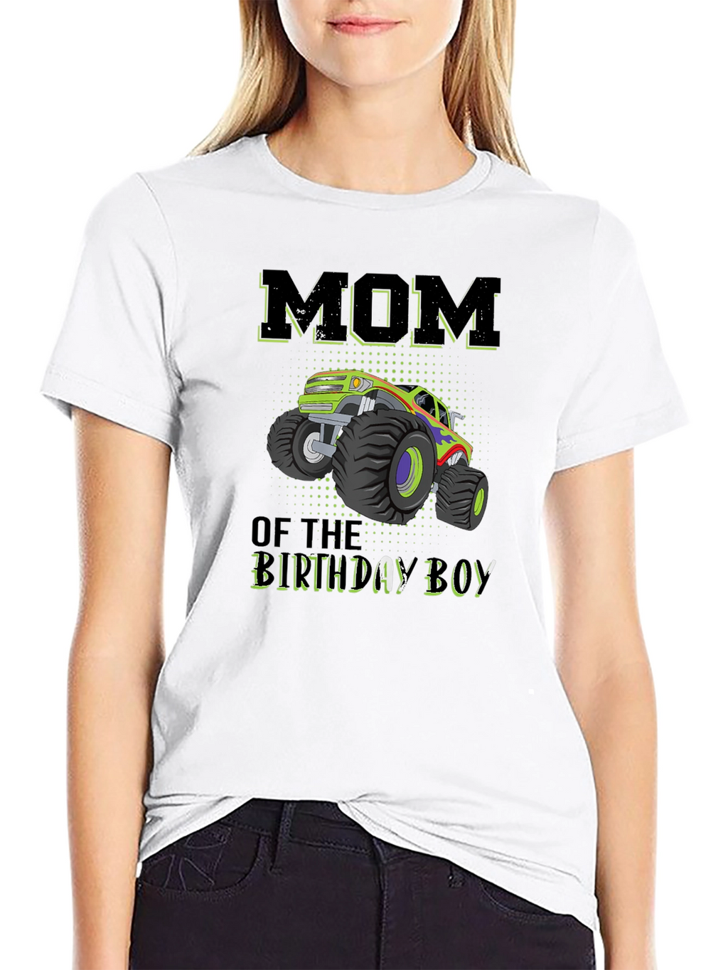 Mom of the Birthday Boy Monster Truck T-Shirt