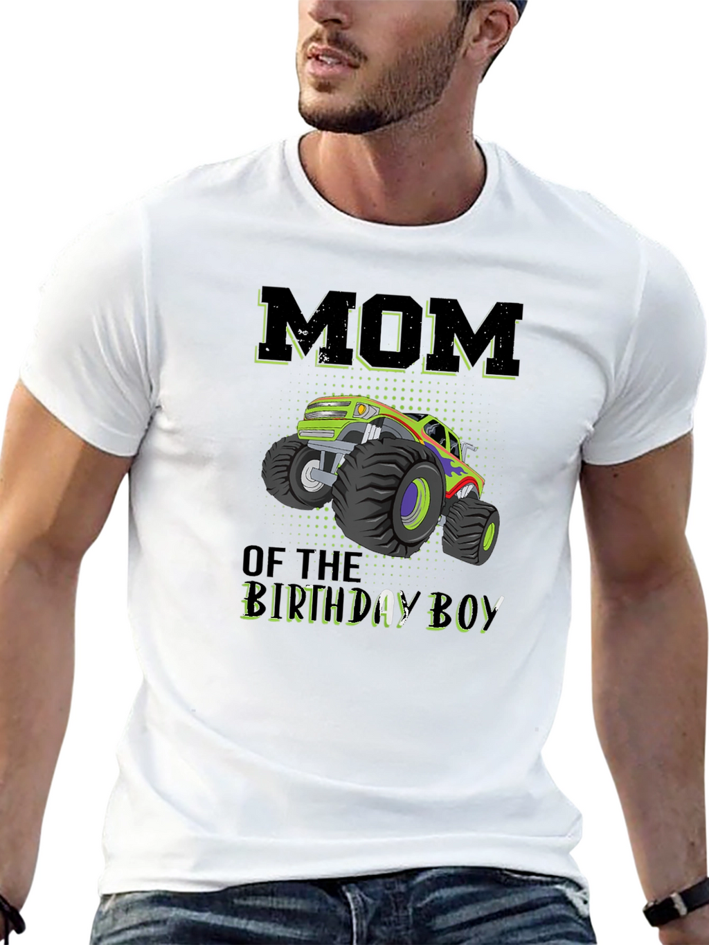 Mom of the Birthday Boy Monster Truck T-Shirt