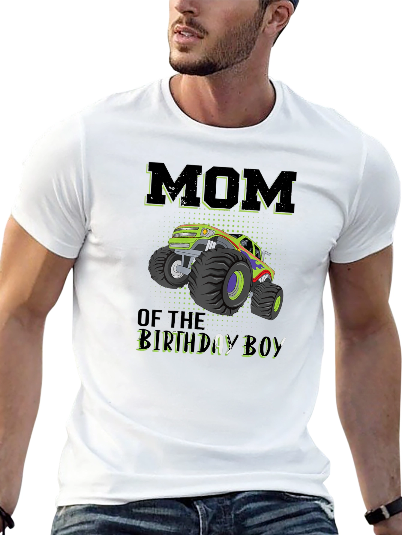 Mom of the Birthday Boy Monster Truck T-Shirt