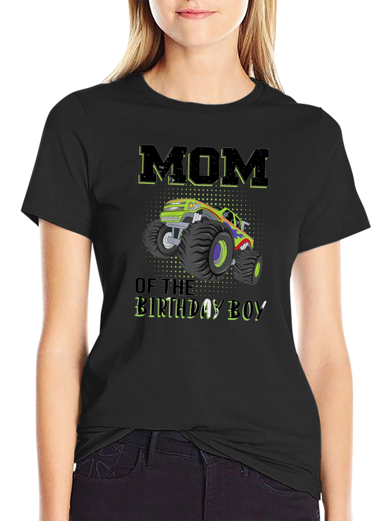Mom of the Birthday Boy Monster Truck T-Shirt