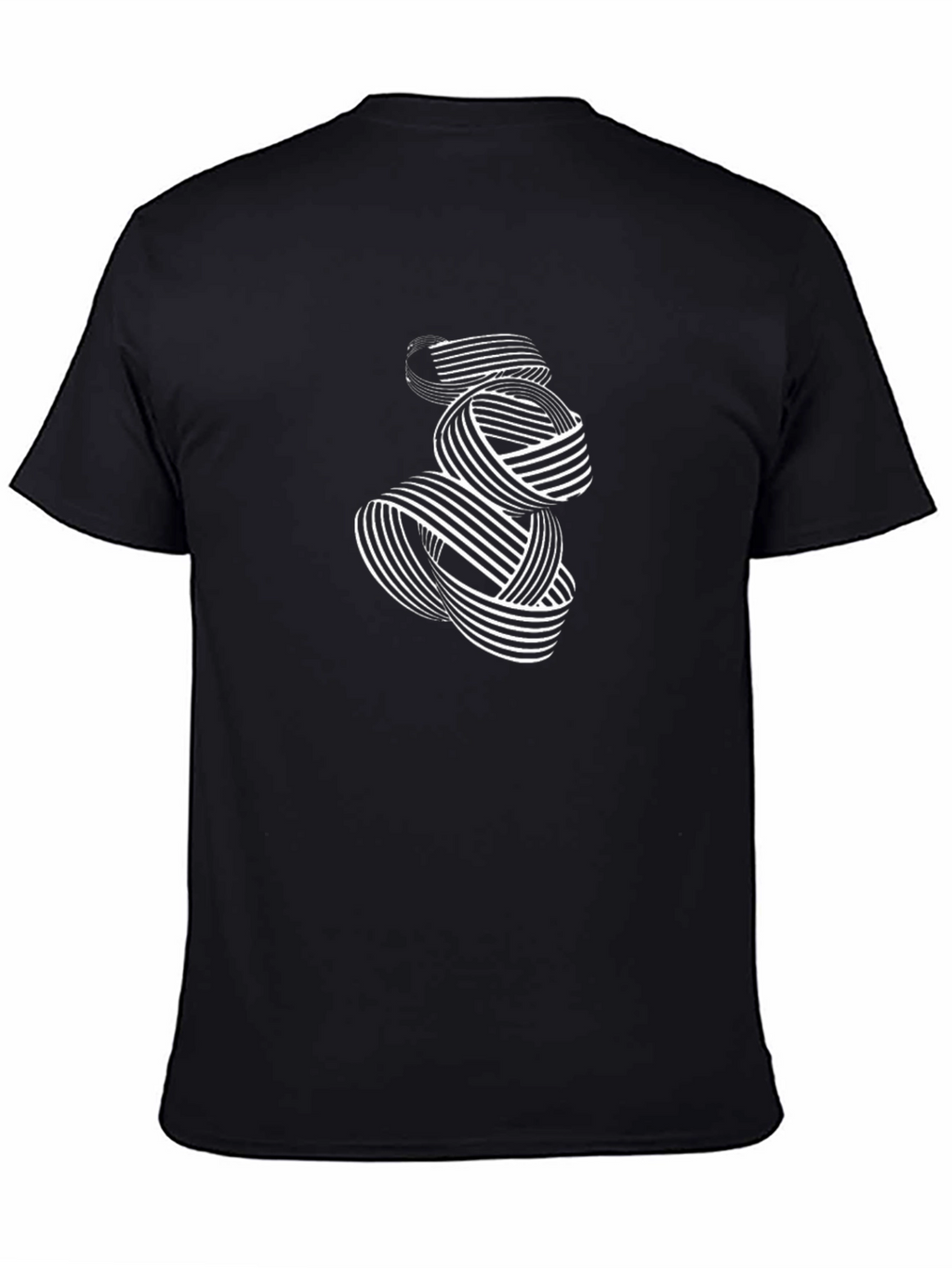 Abstract Geometric Graphic Tee - Black