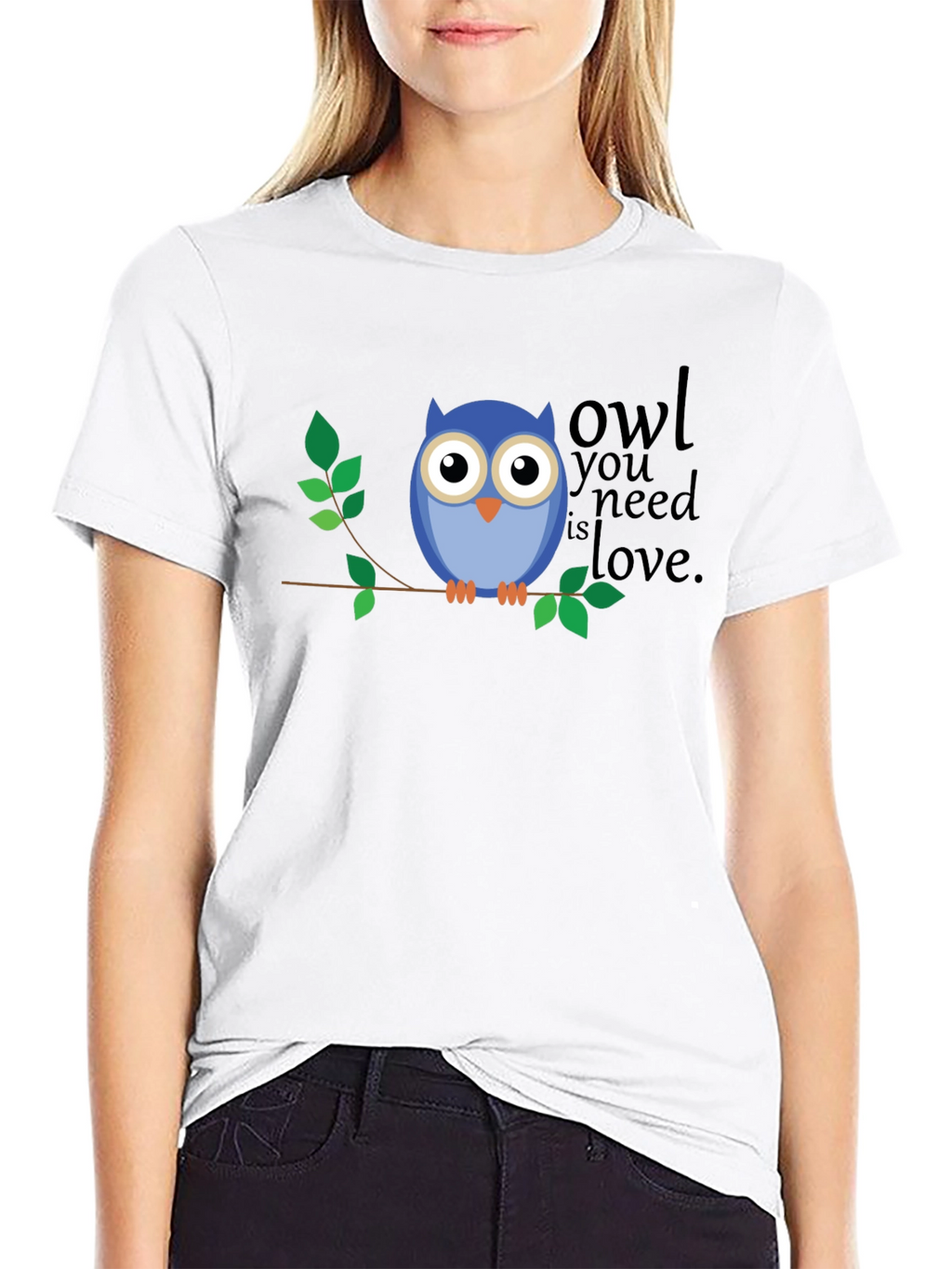 Owl You Need Is Love Graphic T-Shirt - Black