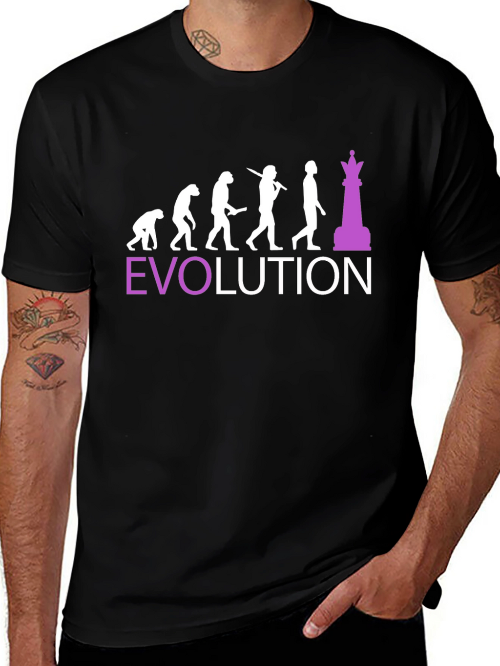 Chess Evolution Graphic T-Shirt - Funny Player Tee