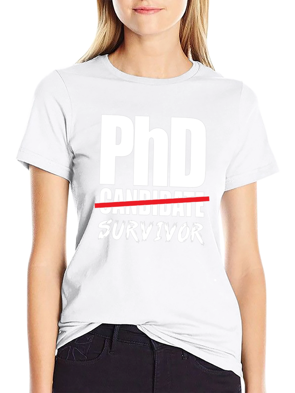 PhD Survivor Graphic T-Shirt - Black