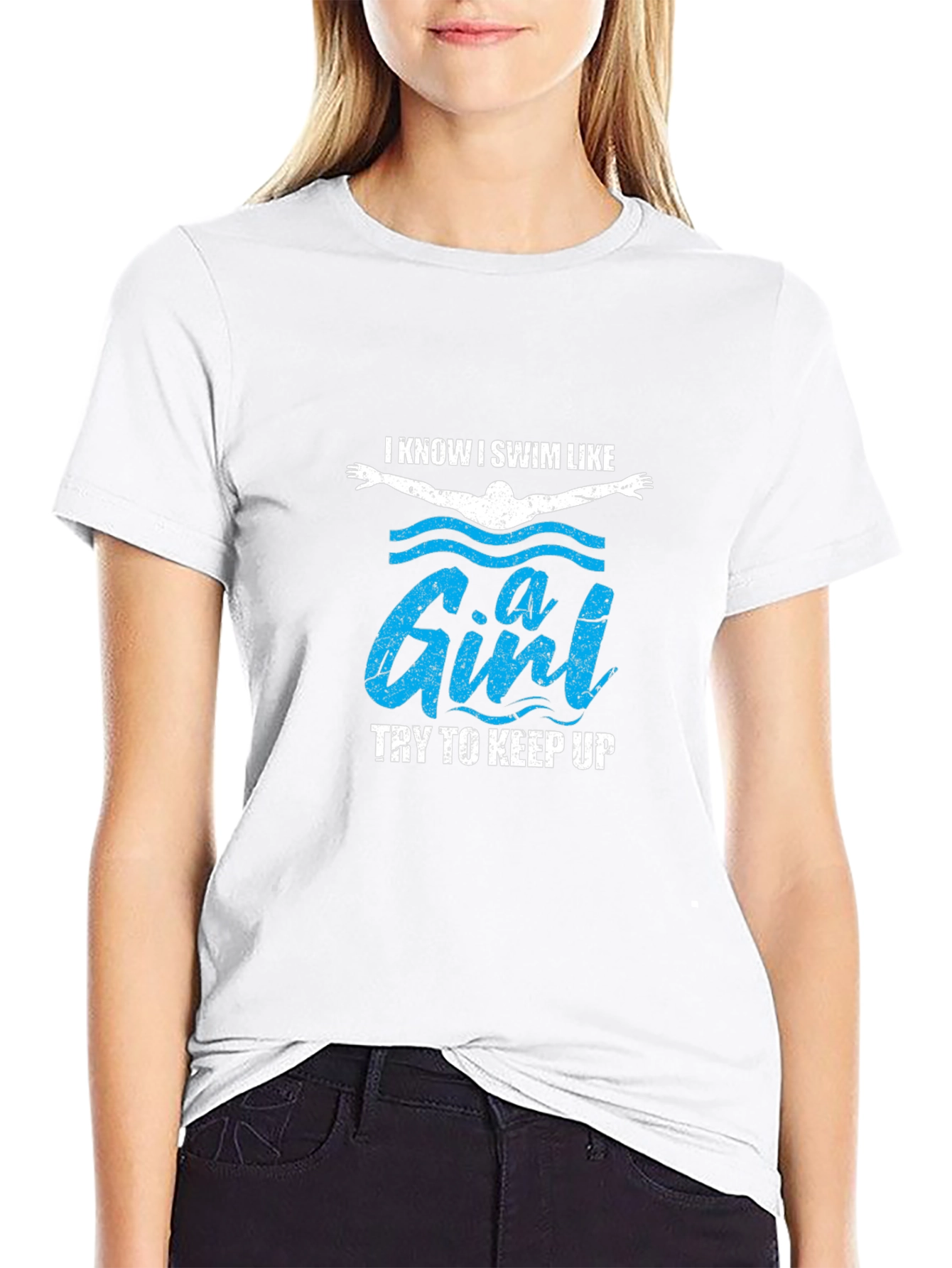 I Swim Like a Girl Funny T-Shirt