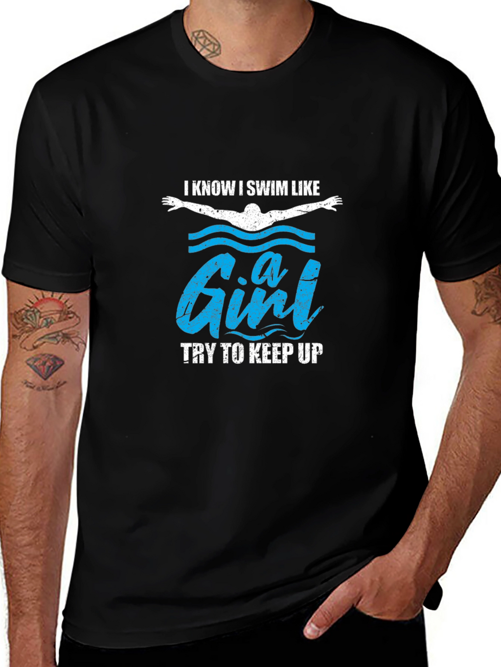 I Swim Like a Girl Funny T-Shirt