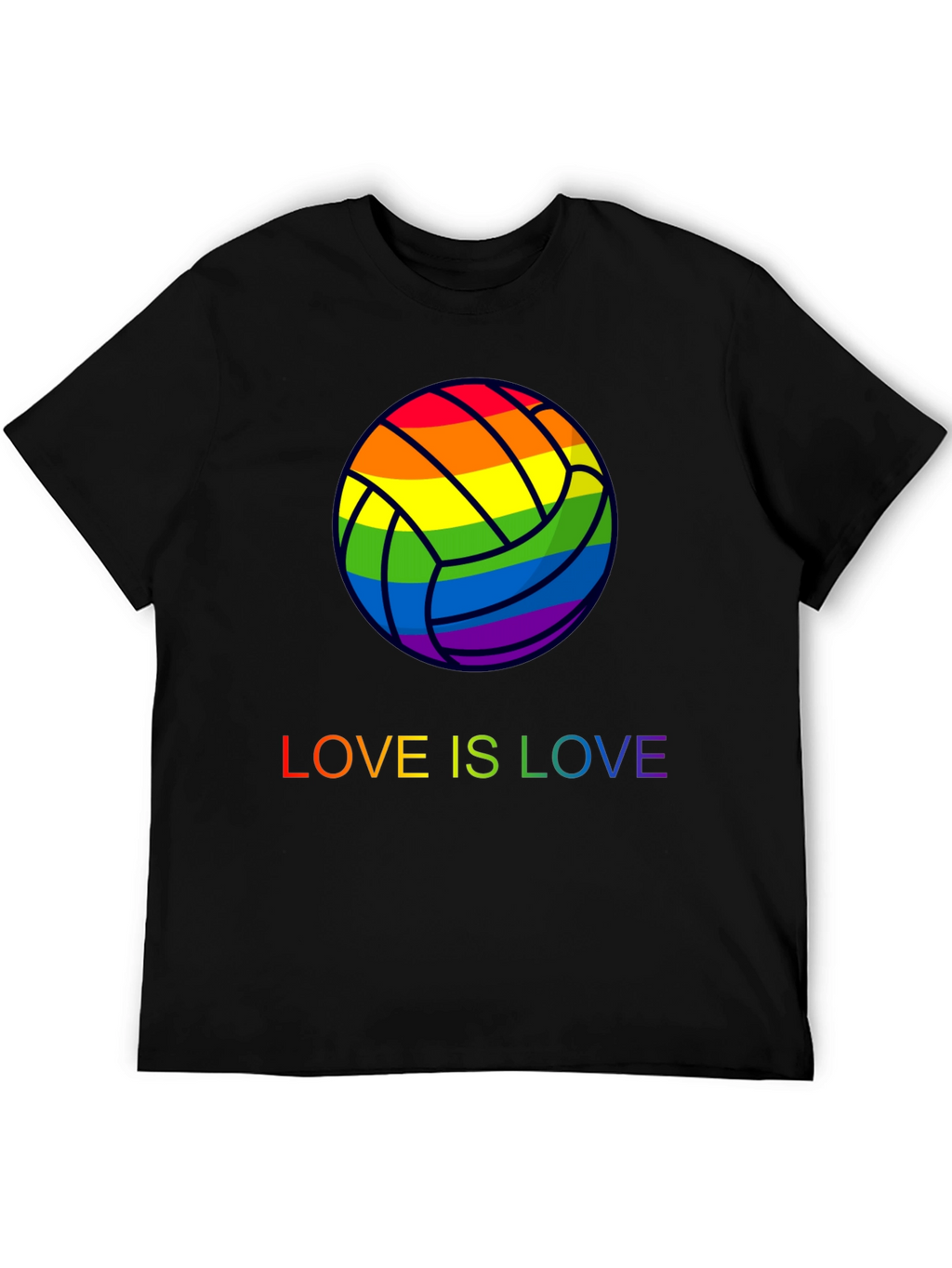 Rainbow Volleyball Love is Love T-Shirt
