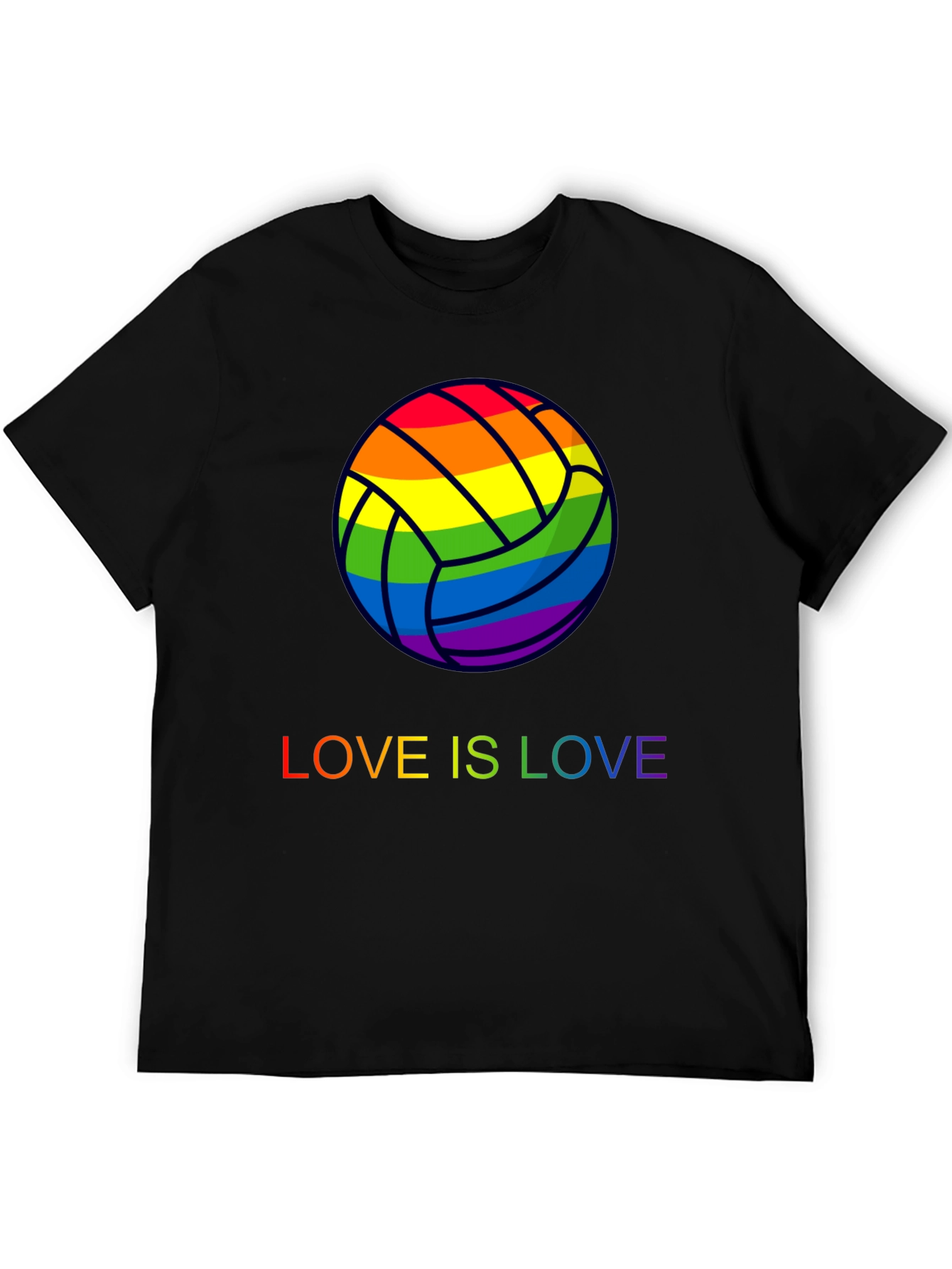 Rainbow Volleyball Love is Love T-Shirt