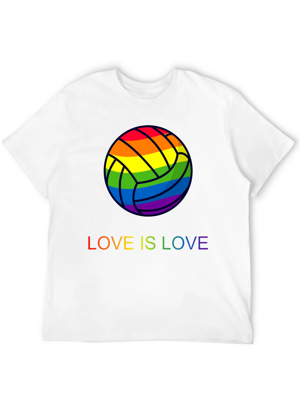 Rainbow Volleyball Love is Love T-Shirt