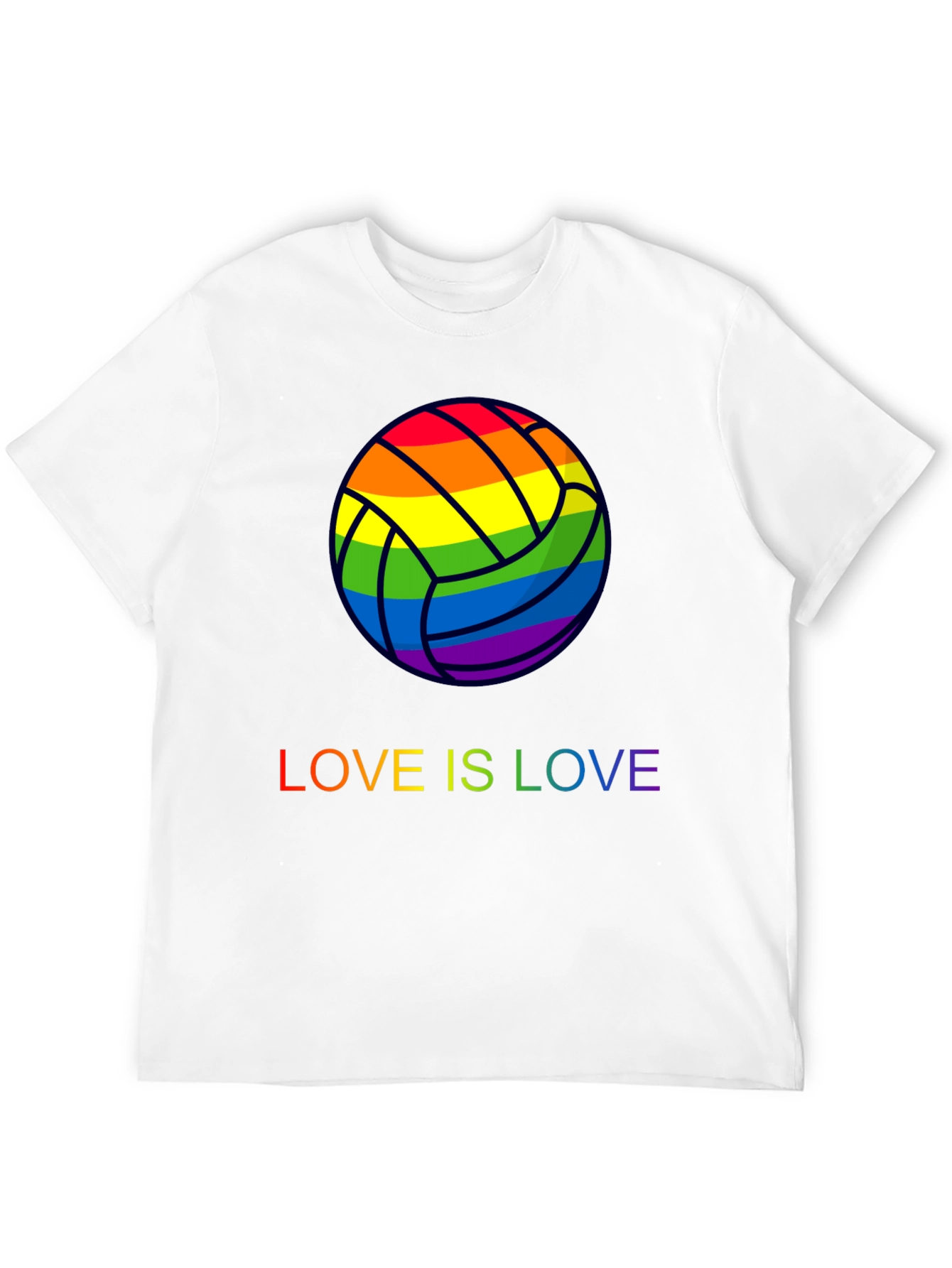 Rainbow Volleyball Love is Love T-Shirt