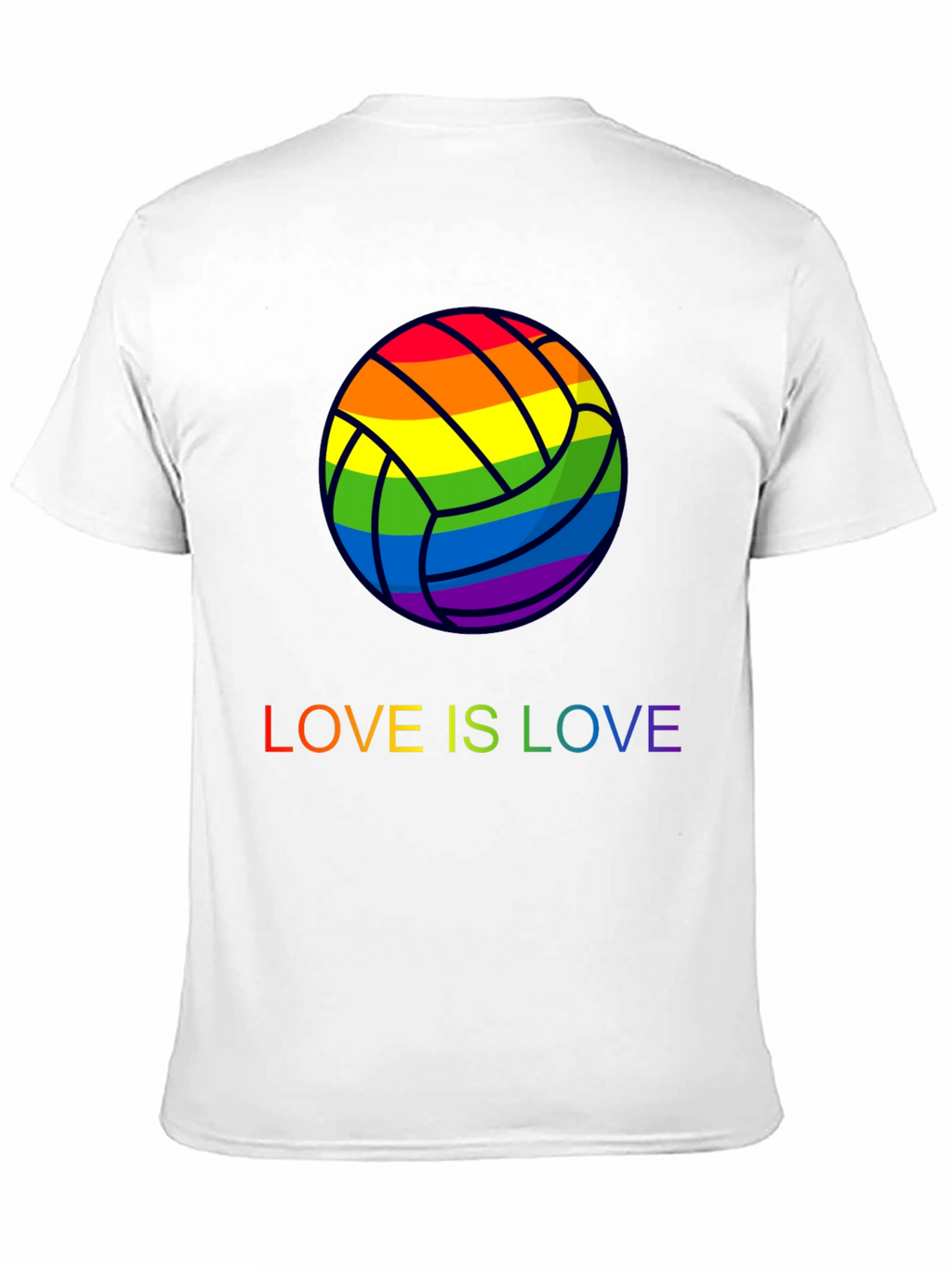 Rainbow Volleyball Love is Love T-Shirt