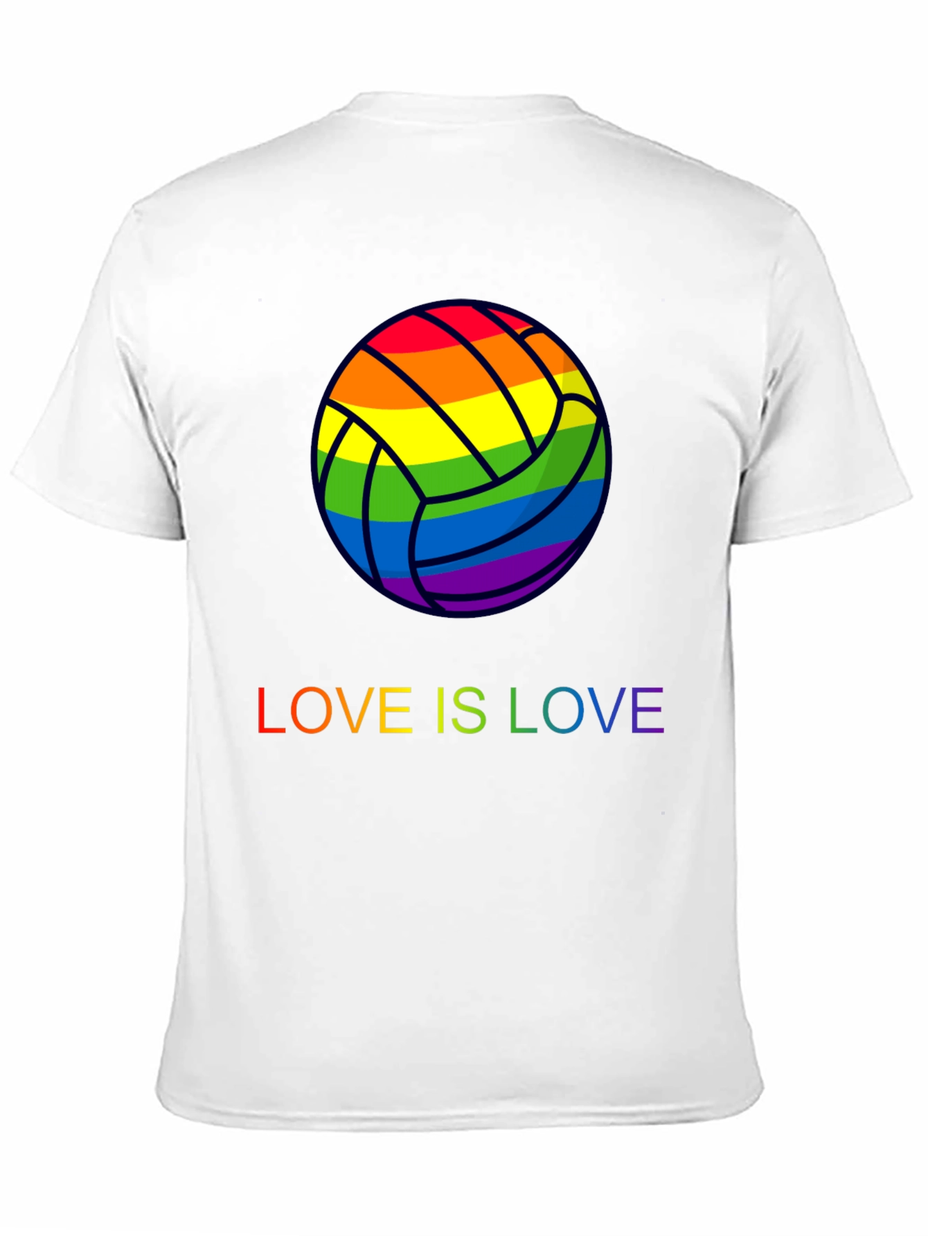 Rainbow Volleyball Love is Love T-Shirt