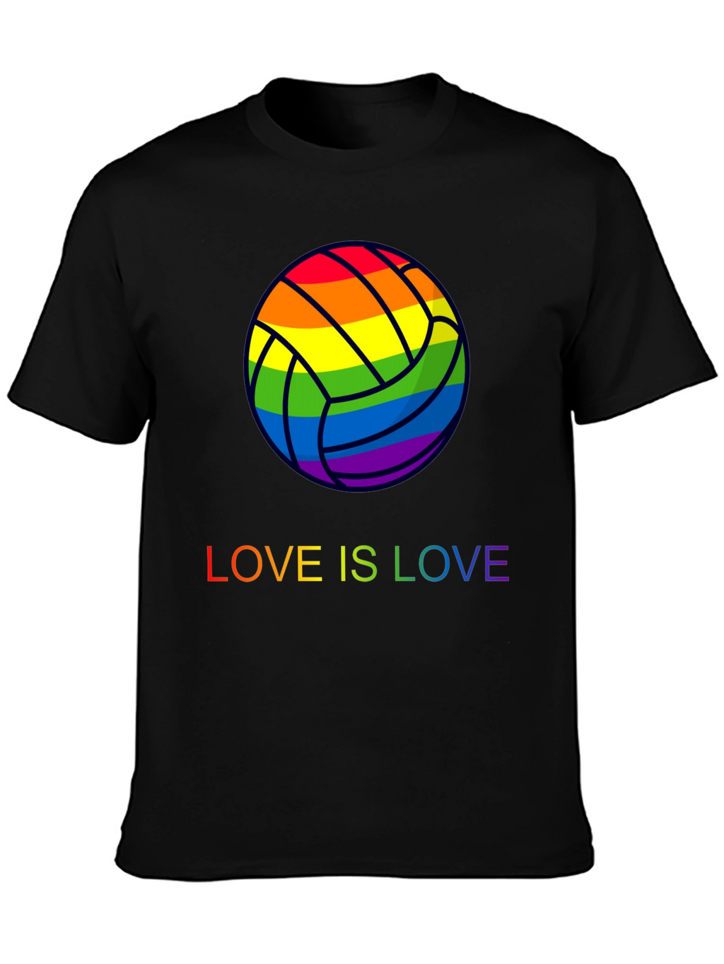 Rainbow Volleyball Love is Love T-Shirt