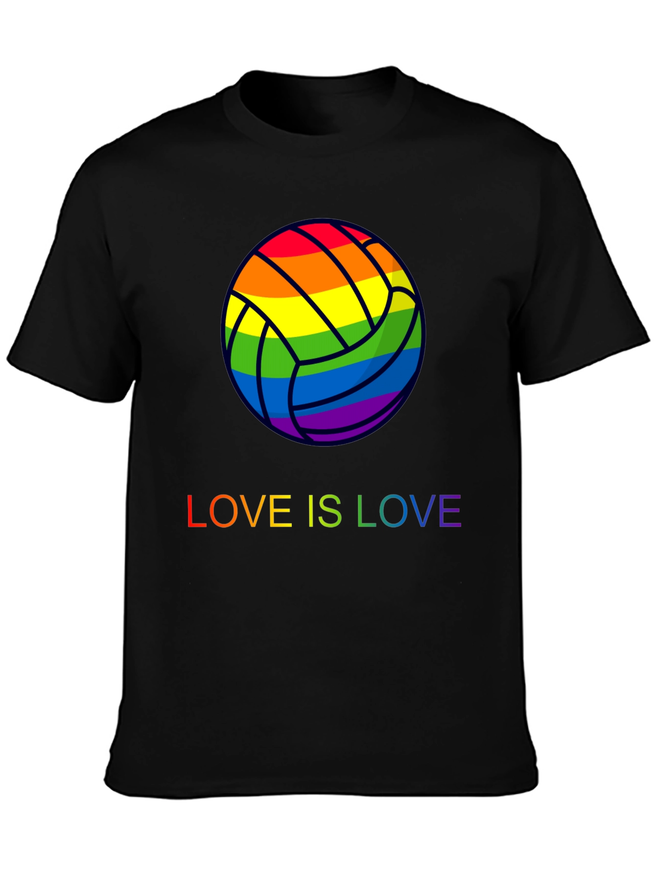 Rainbow Volleyball Love is Love T-Shirt
