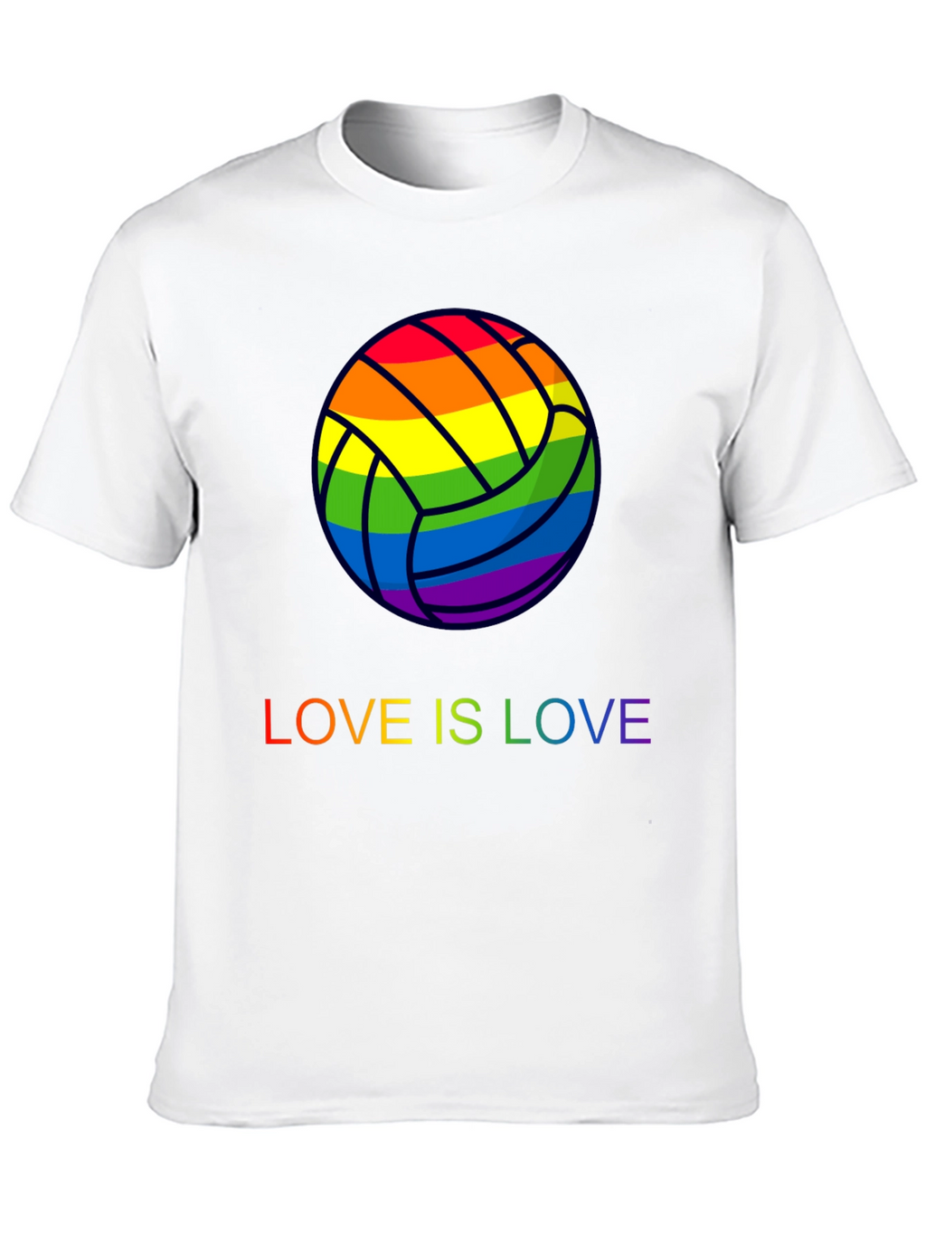 Rainbow Volleyball Love is Love T-Shirt