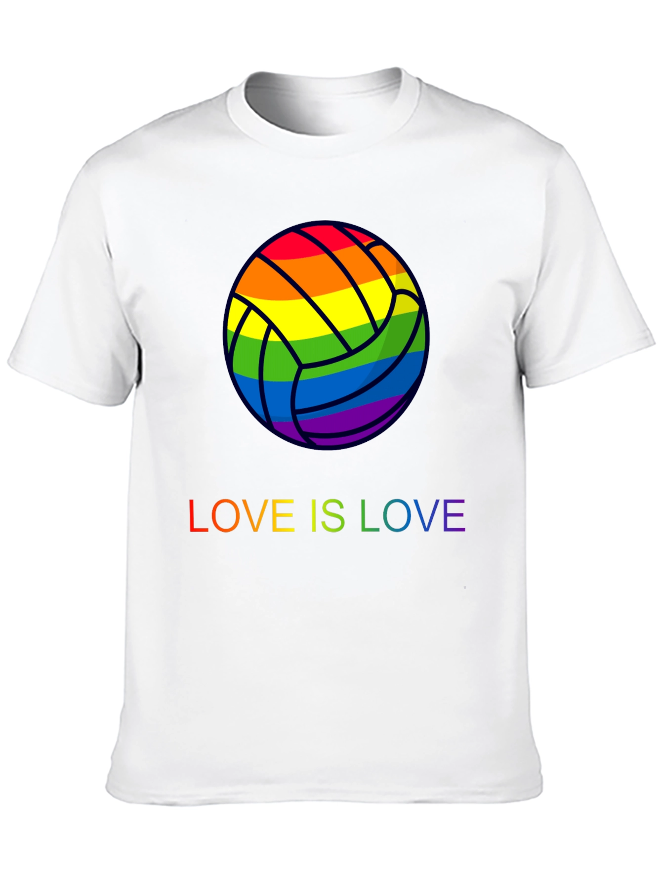 Rainbow Volleyball Love is Love T-Shirt
