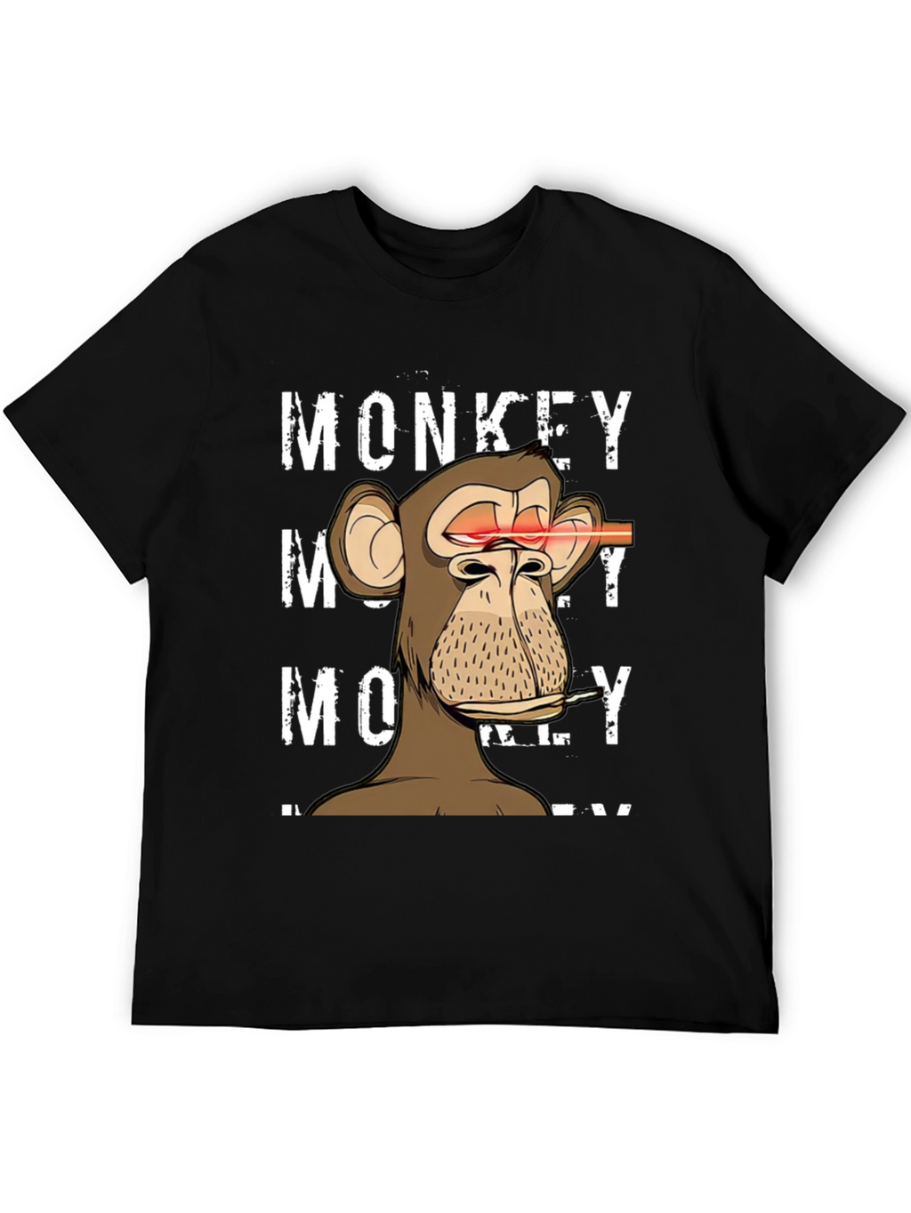 Monkey Laser Eyes Graphic T-Shirt