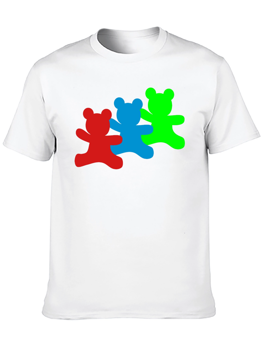 Dancing Bears Graphic Tee - Black Cotton T-Shirt