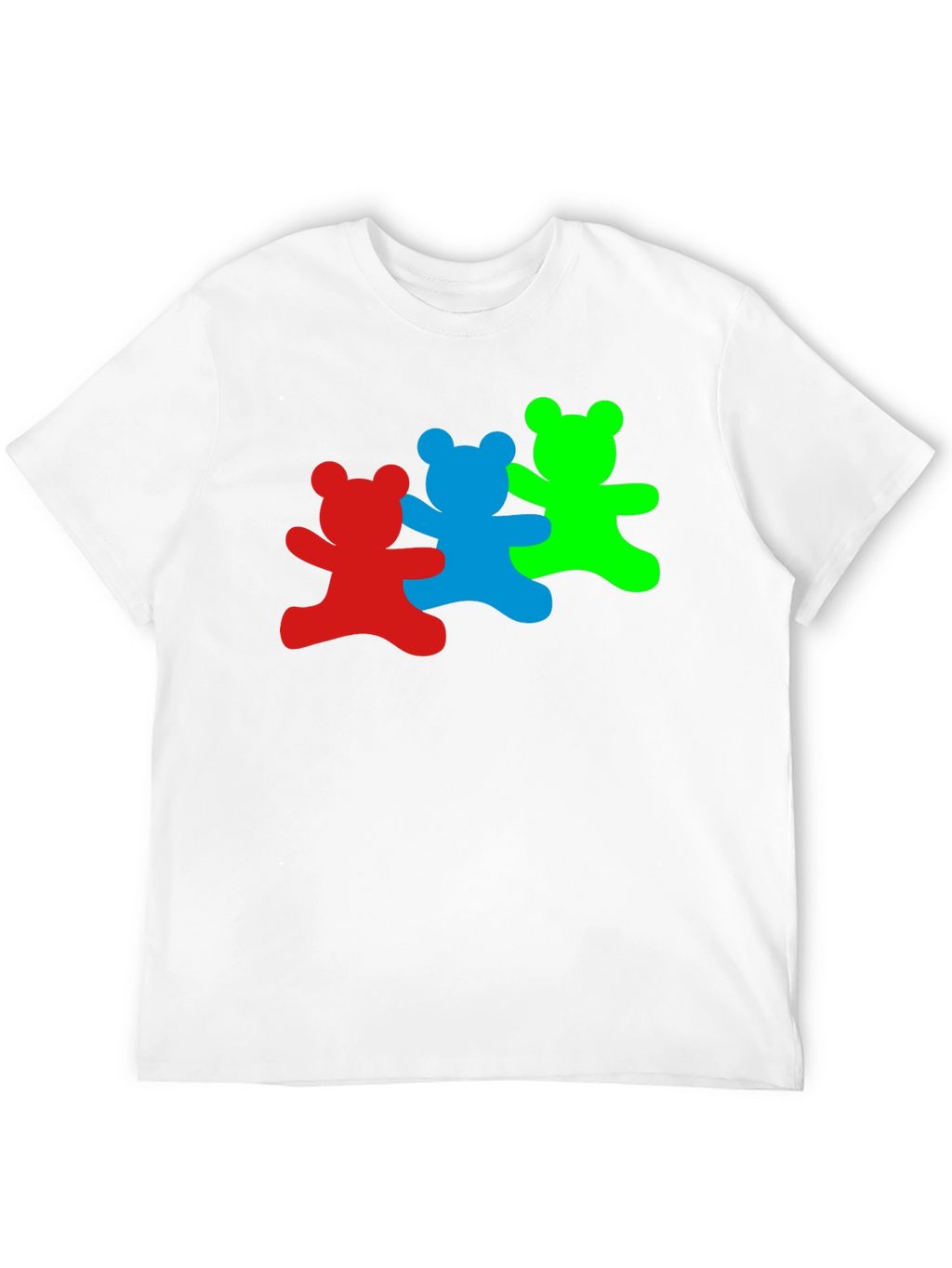 Dancing Bears Graphic Tee - Black Cotton T-Shirt