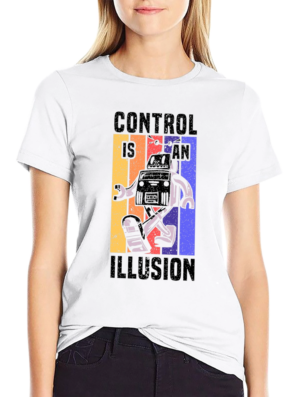 Control is an Illusion Robot Graphic Tee