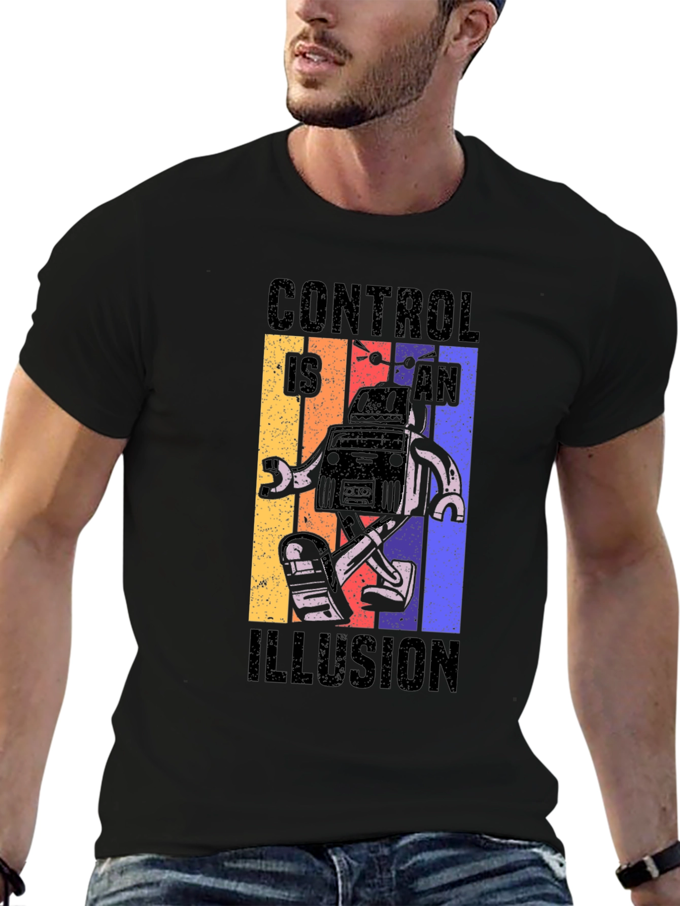 Control is an Illusion Robot Graphic Tee