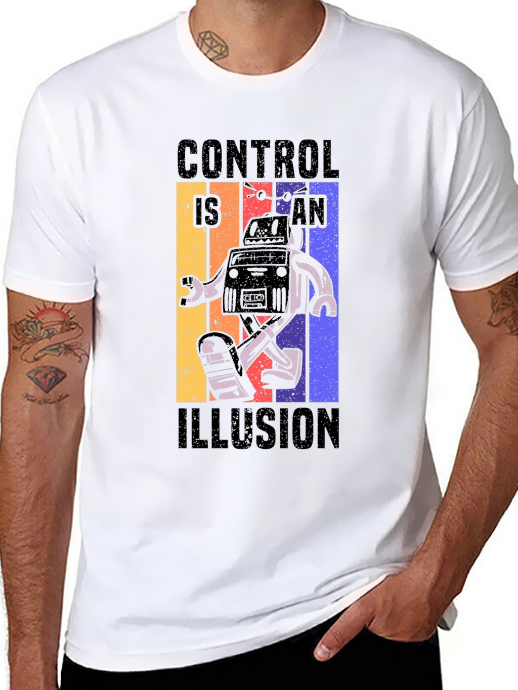 Control is an Illusion Robot Graphic Tee