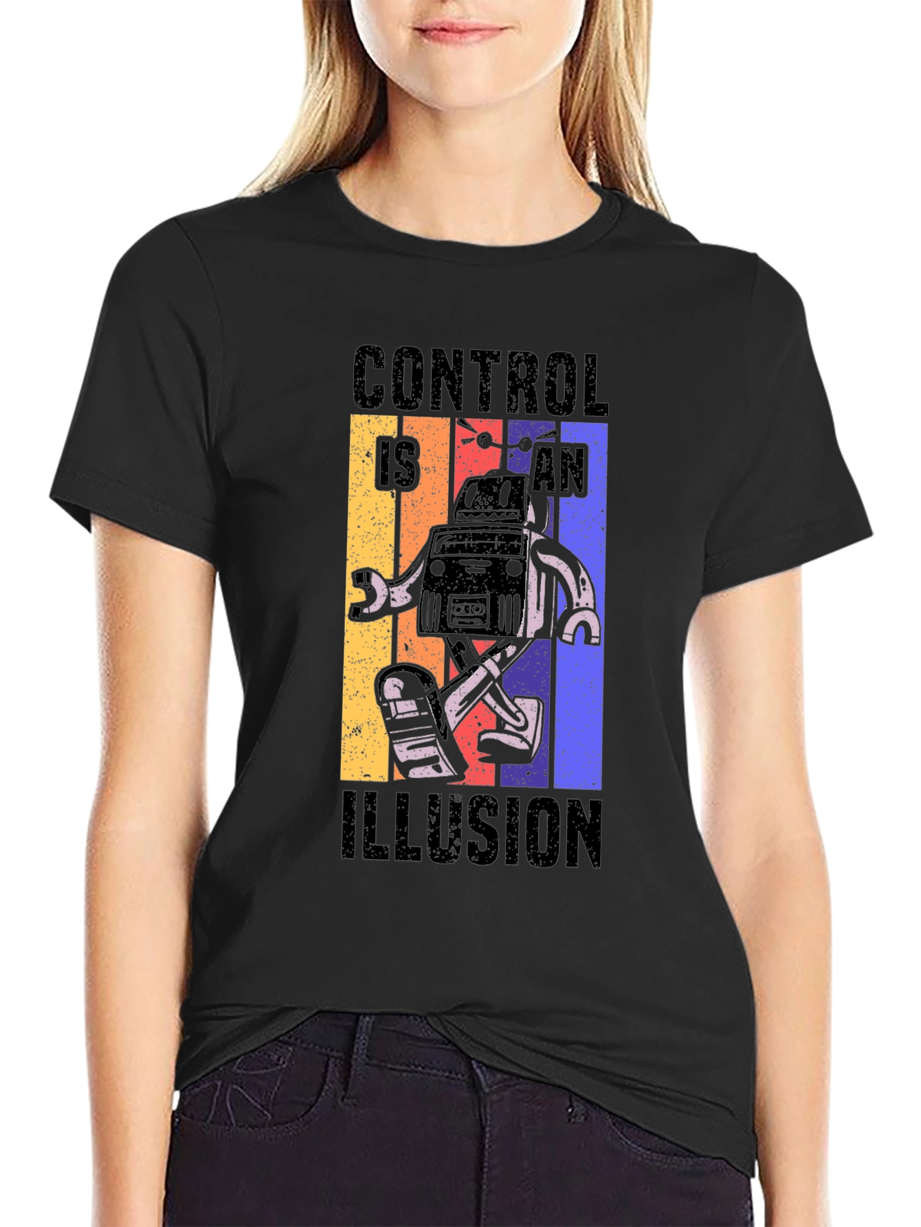 Control is an Illusion Robot Graphic Tee