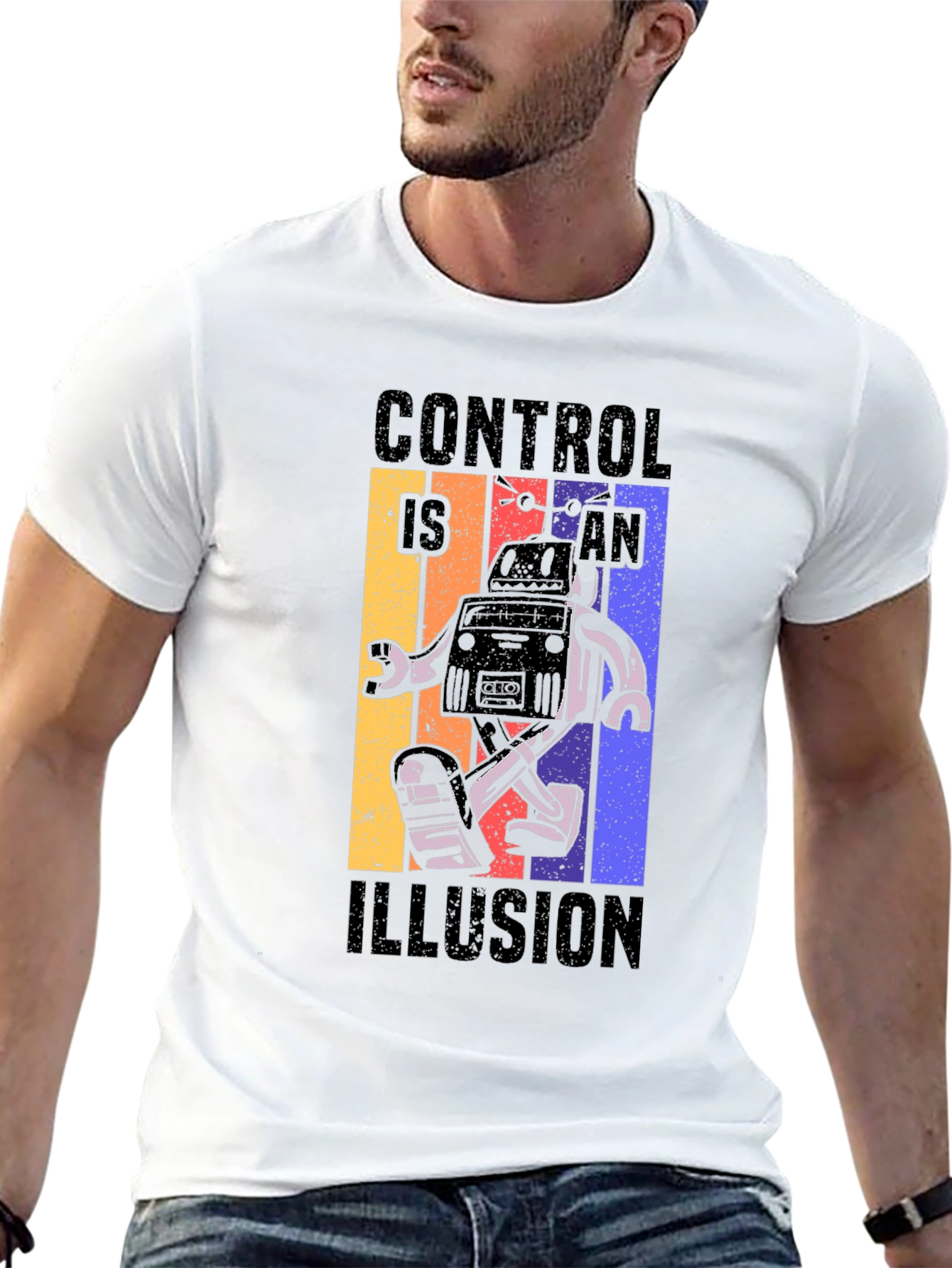 Control is an Illusion Robot Graphic Tee