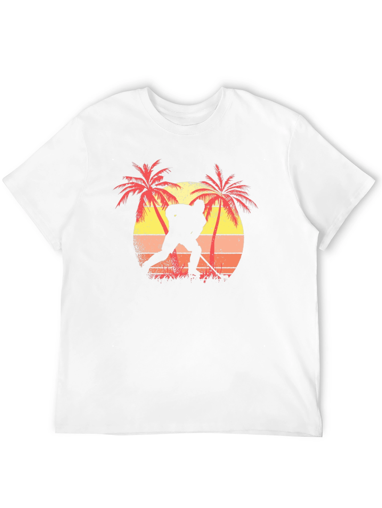 Tropical Hockey Player Graphic Tee